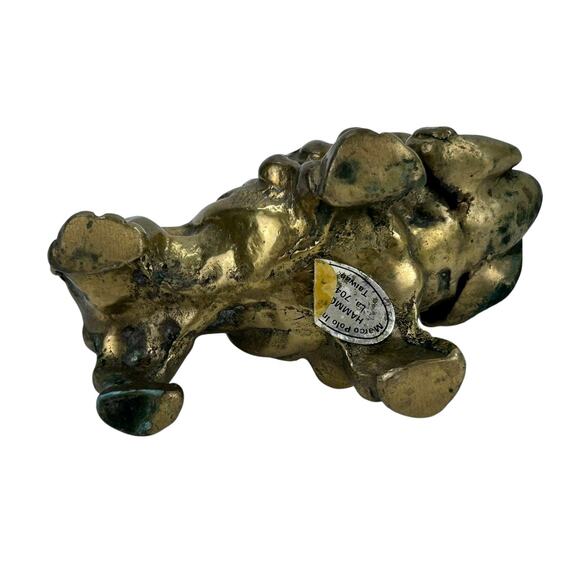 Vtg Solid Brass English Bulldog Gold Desk Paperweight/Figurine 4” statue heavy - Picture 7 of 8